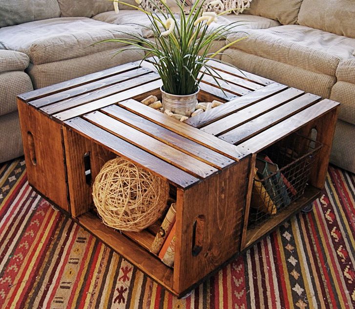 Wine Crate Coffee Table