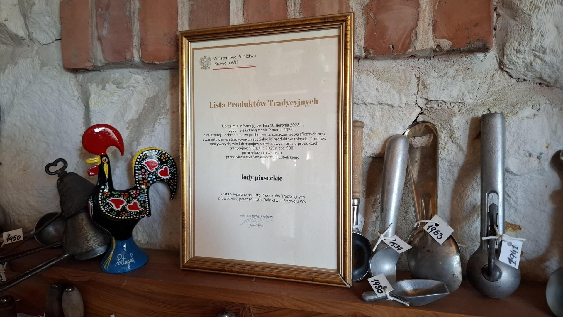 Lody z Piask zostały wpisane na Listę Produktów Tradtcyjnych