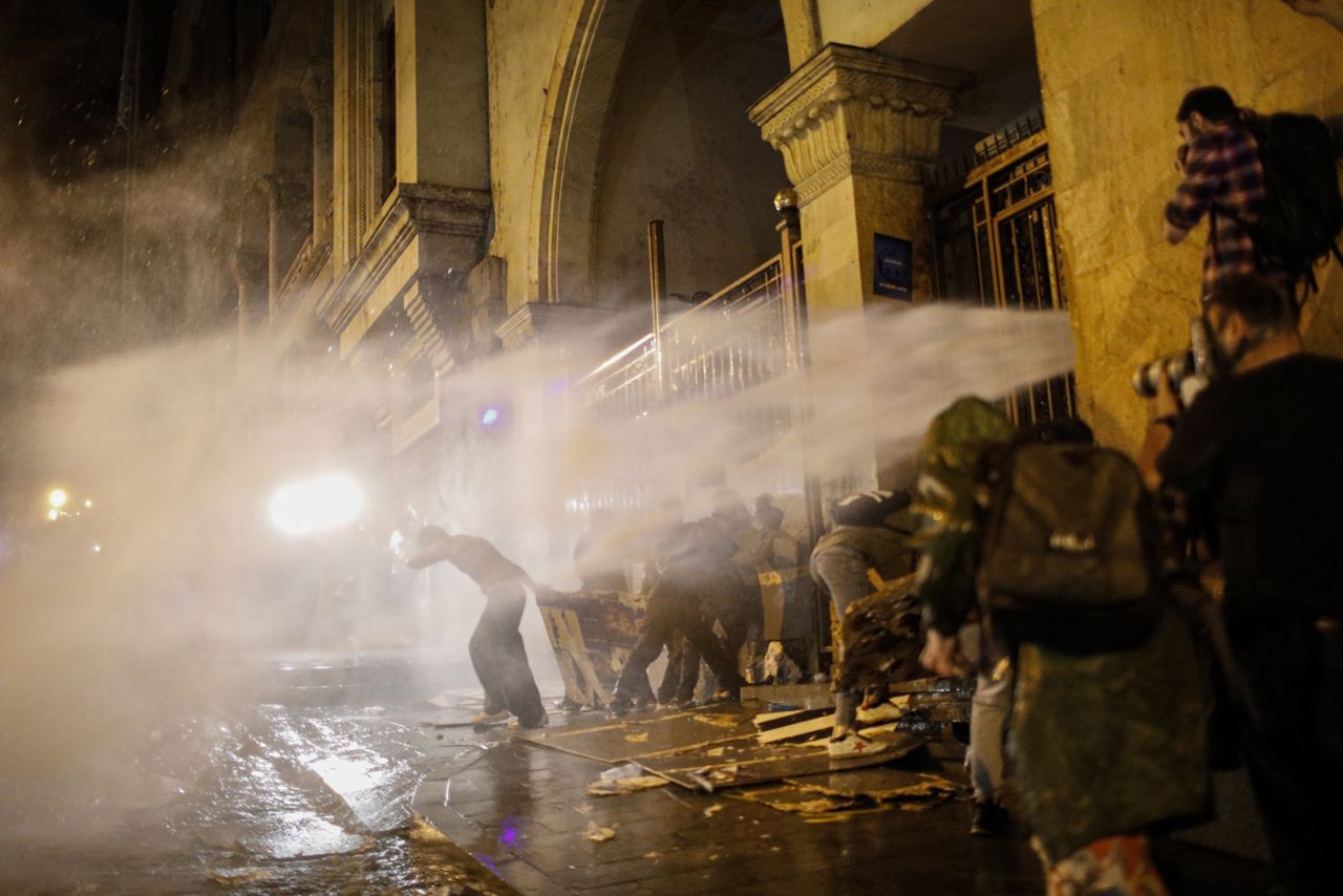 Protest in Tbilisi. The parliament passed a controversial law.