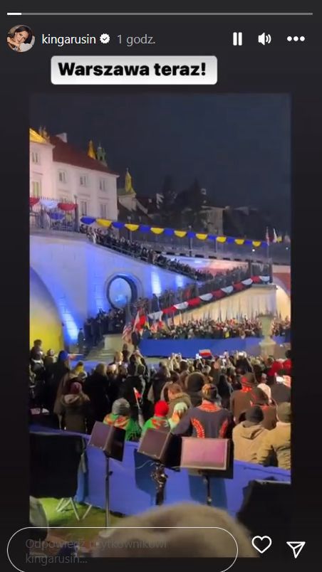 Kinga Rusin słuchała Joe Bidena pod Zamkiem Królewskim