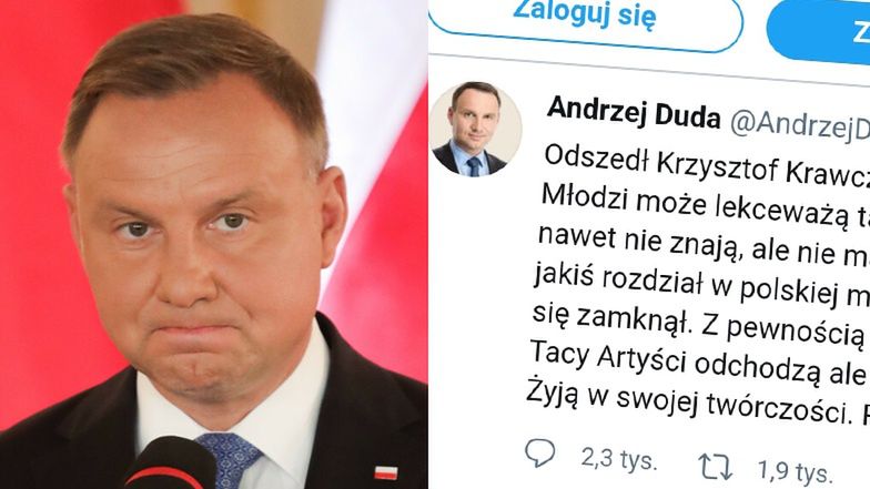 Andrzej Duda komentuje śmierć Krzysztofa Krawczyka