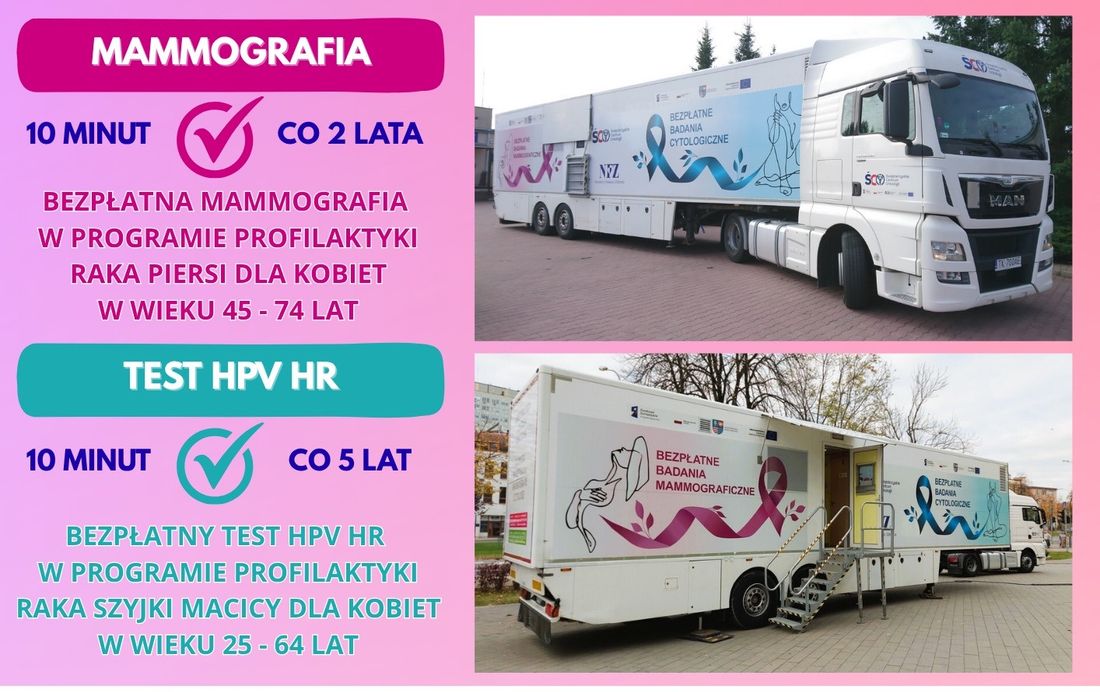 Bezpłatne badania dla kobiet w Ostrowcu. Cytomammobus wraca do miasta. Sprawdź, kto może skorzystać