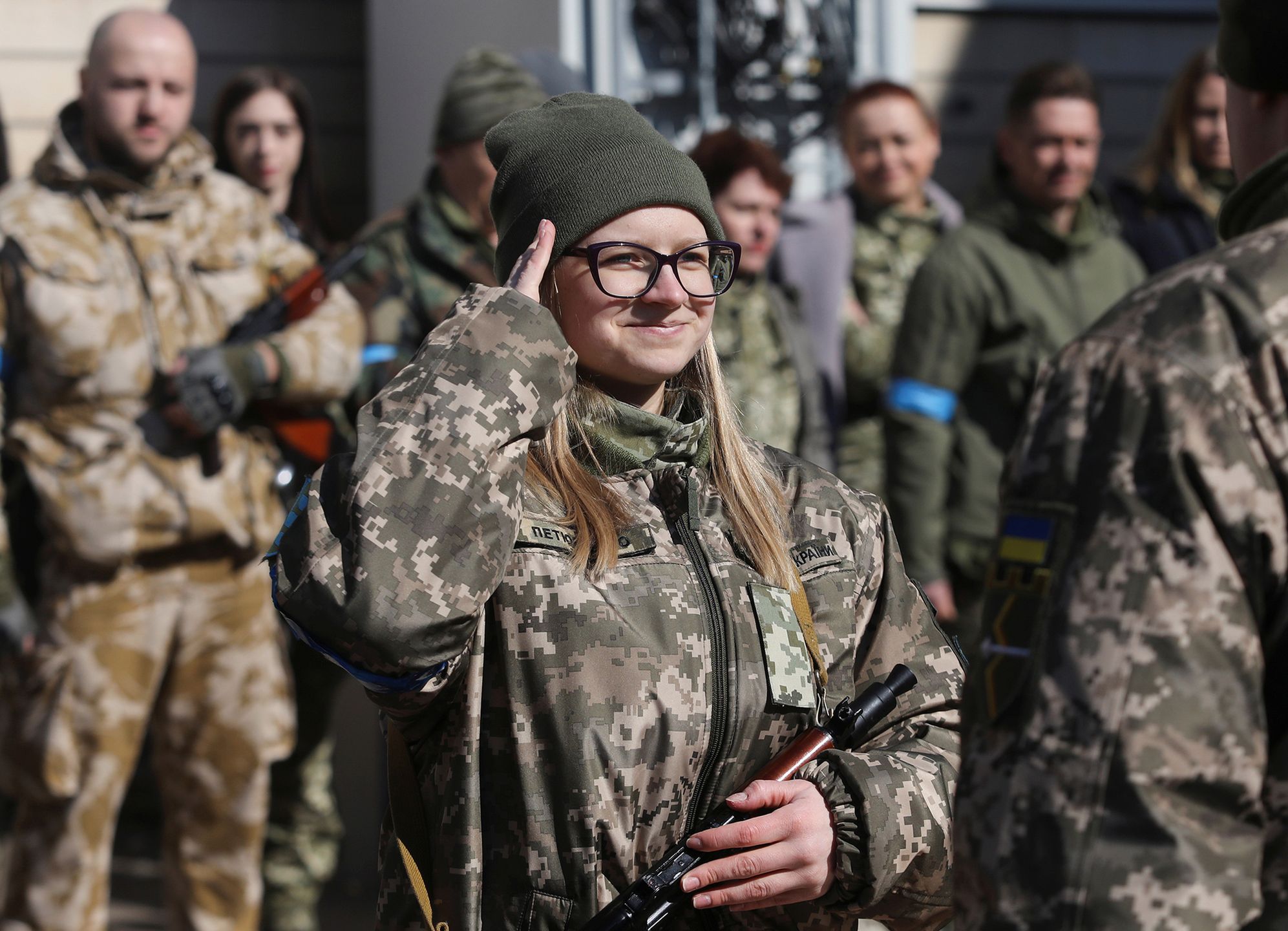 Wojna w Ukrainie. Do ukraińskich Wojsk Obrony Terytorialnej dołącza coraz więcej kobiet 2