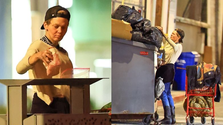 Loni Willison przeszukuje kubły na śmieci