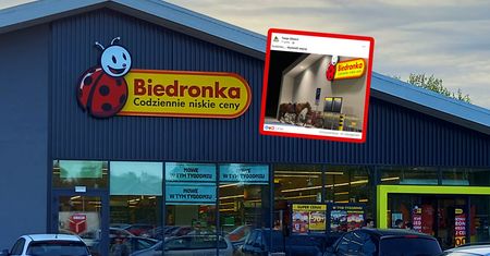 To nie fotomontaż. Ujęcie sprzed Biedronki obiega sieć