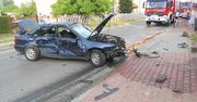 Kolizja samochodów osobowych na ulicy Konopnickiej