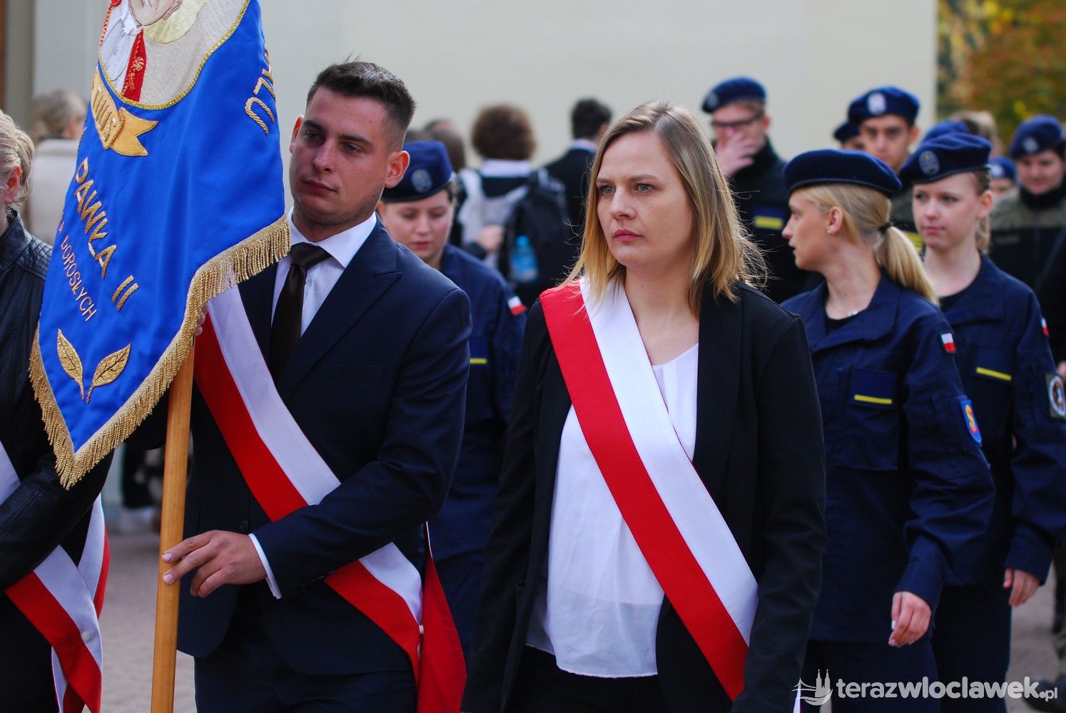 Otwarcie nowego budynku Zespołu Szkół w Kowalu i sztandar