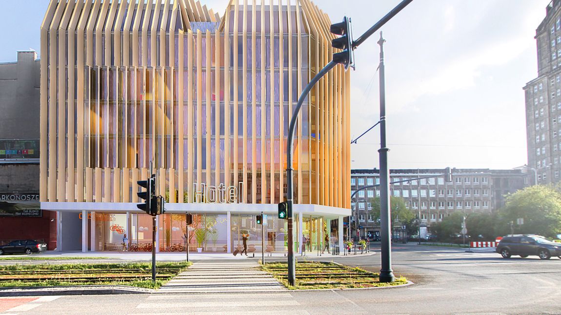 Drewno wraca do łask. Drewniany hotel powstaje w Łodzi 1