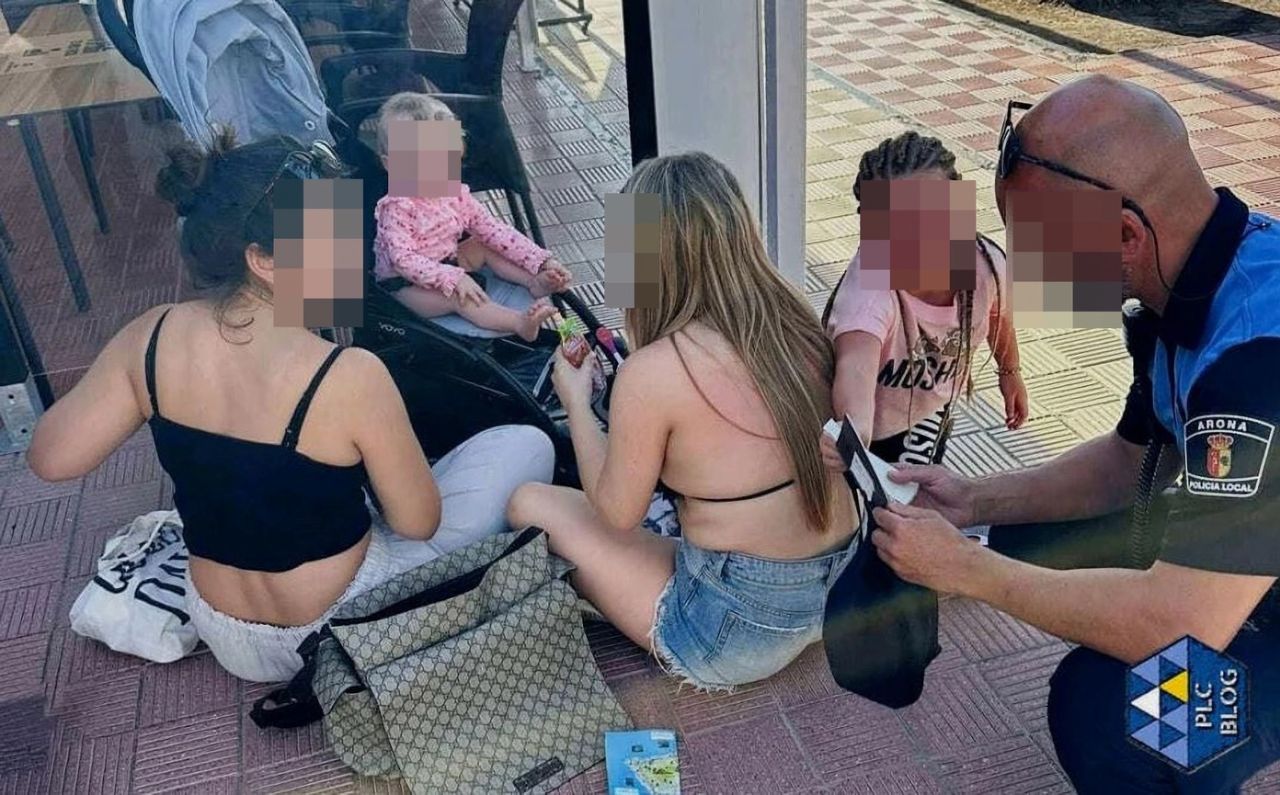 An infant and a 7-year-old left in a car park in a car. The father pretended they weren't his children.