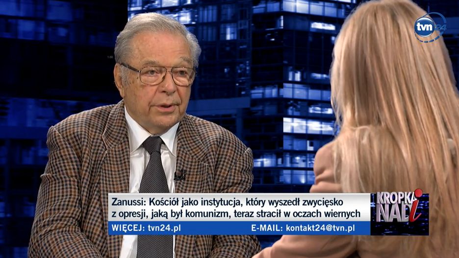 Krzysztof Zanussi w programie TVN24 "Kropka nad i" mówił o Kościele i LGBT