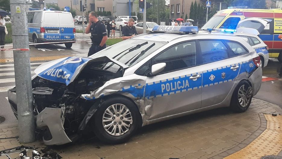 Wypadek radiowozu