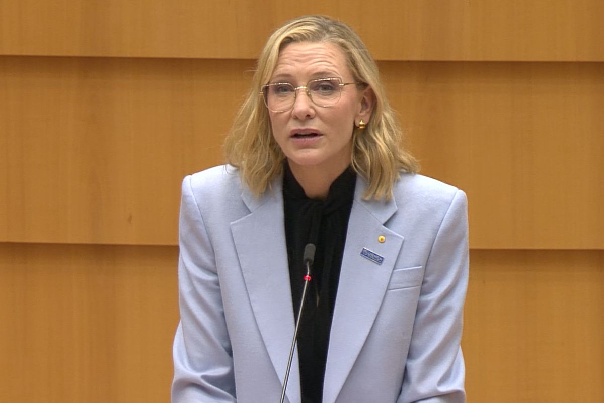 Cate Blanchett w Parlamencie Europejskim, 8.11.2023