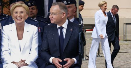 Agata Duda w białym garniturze uczestniczy w obchodach Święta Służby Ochrony Państwa. Ładnie wyglądała? (ZDJĘCIA)