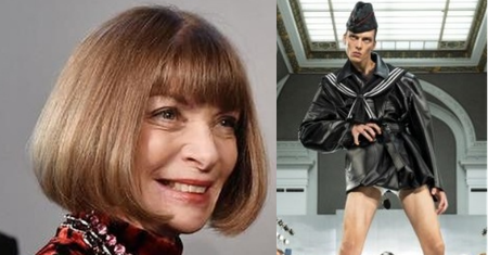 "Pokraczny" model ROZBAWIŁ Annę Wintour. Przechadzał się w samym płaszczu i bokserkach...