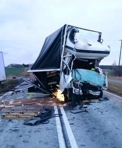 Tragiczny wypadek w kujawsko-pomorskim. W Gościeradzu zderzyły się dwie ciężarówki