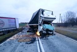 Tragiczny wypadek w kujawsko-pomorskim. W Gościeradzu zderzyły się dwie ciężarówki