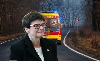 Prokuratura bada użycie karetki w Knurowie. W tle rodzina posłanki KO