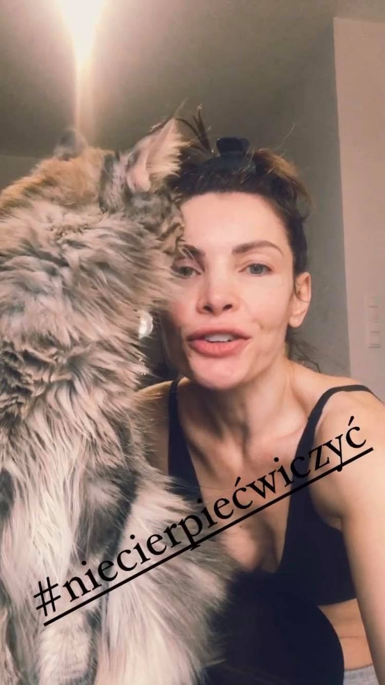 Agnieszka Dygant trenuje z kotami