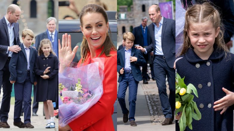 Książę William i Kate Middleton z dziećmi w Walii