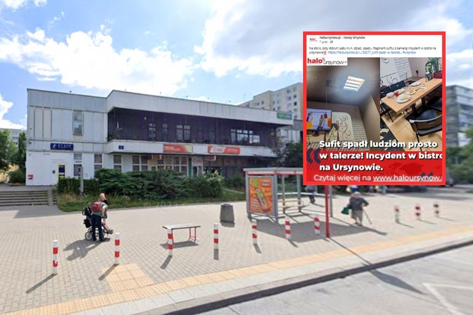 Na jedzących w warszawskiej restauracji klientów spadł sufit