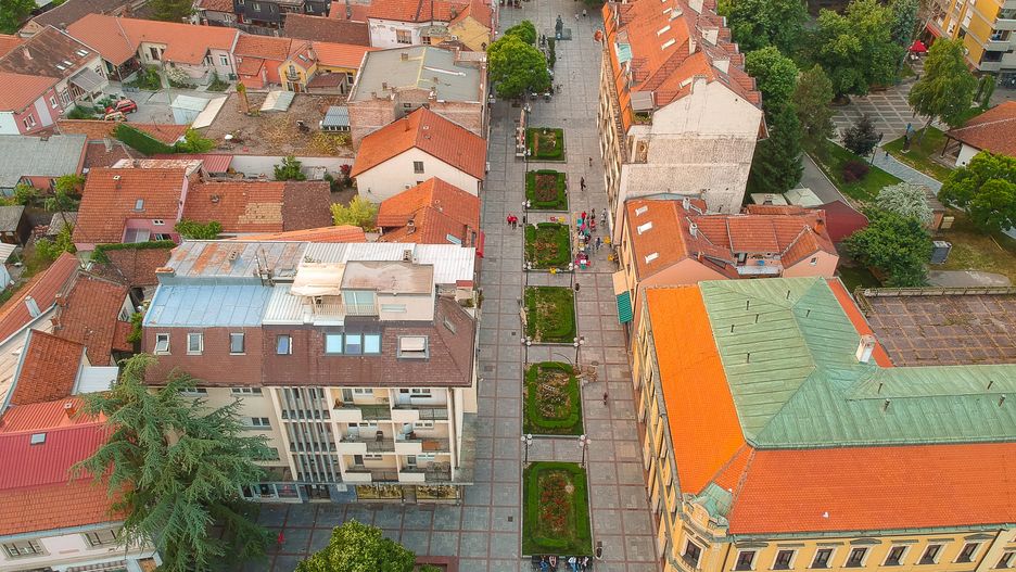 Valjevo leży na zachodzie Serbii