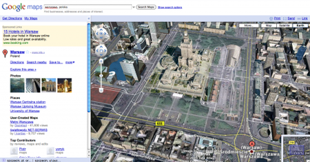 Google Earth w przeglądarce
