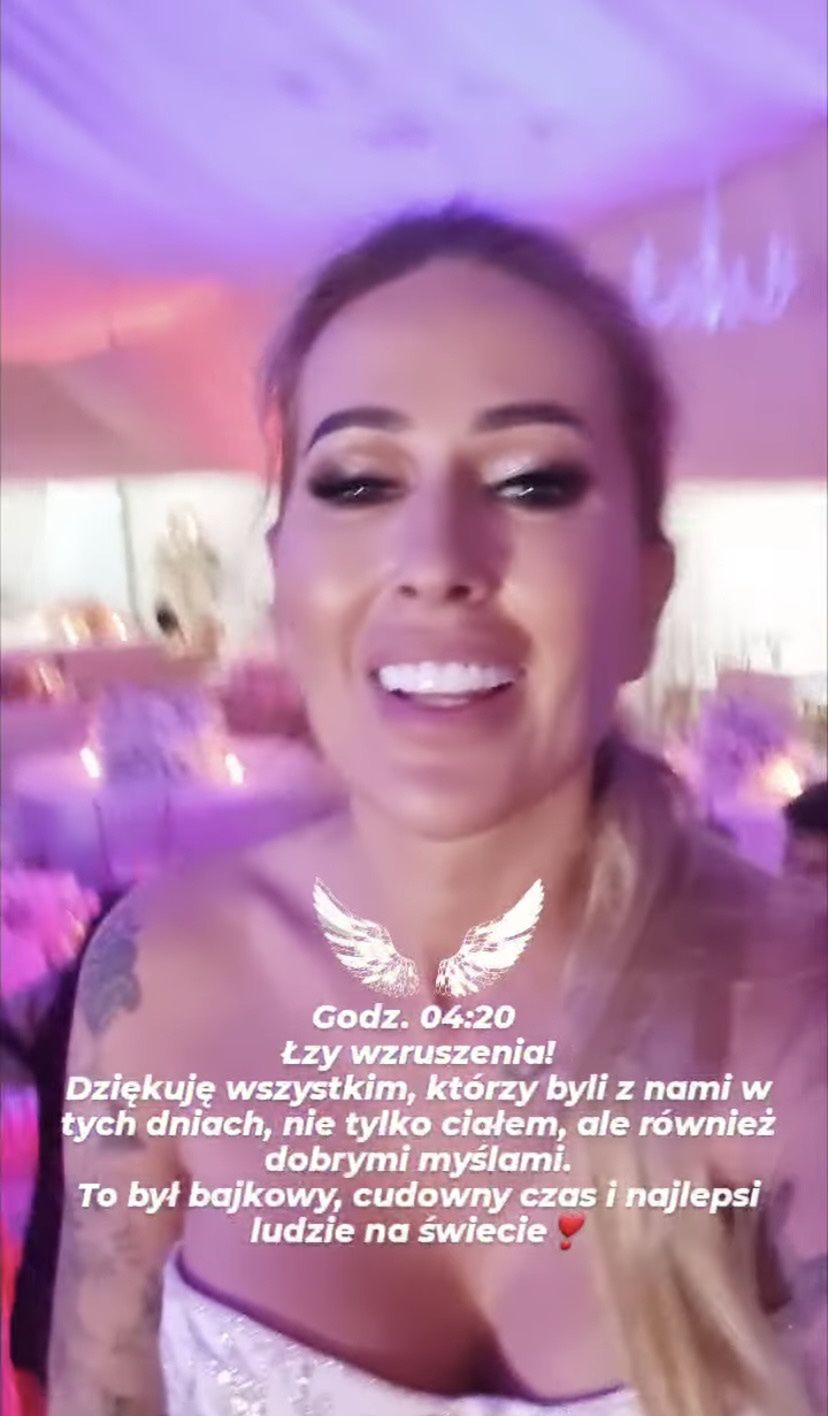 Sylwia Peretti nie oszczędzała na poprawinach: automat z prosseco, magik i "aniele skrzydła"