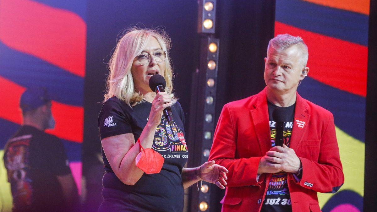 Ireneusz Bieleninik i Agata Młynarska  podczas 30. Finału WOŚP