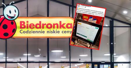 Aż zrobił zdjęcie. Zaskoczenie przy kasie samoobsługowej w Biedronce