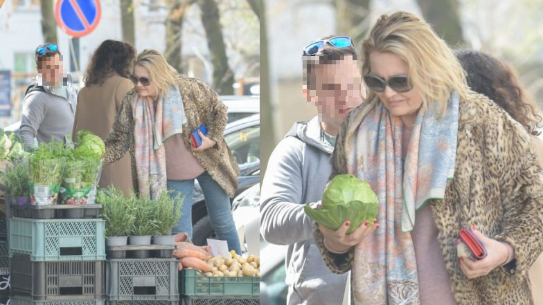 Grażyna Szapołowska delektuje się kiszonym ogórkiem