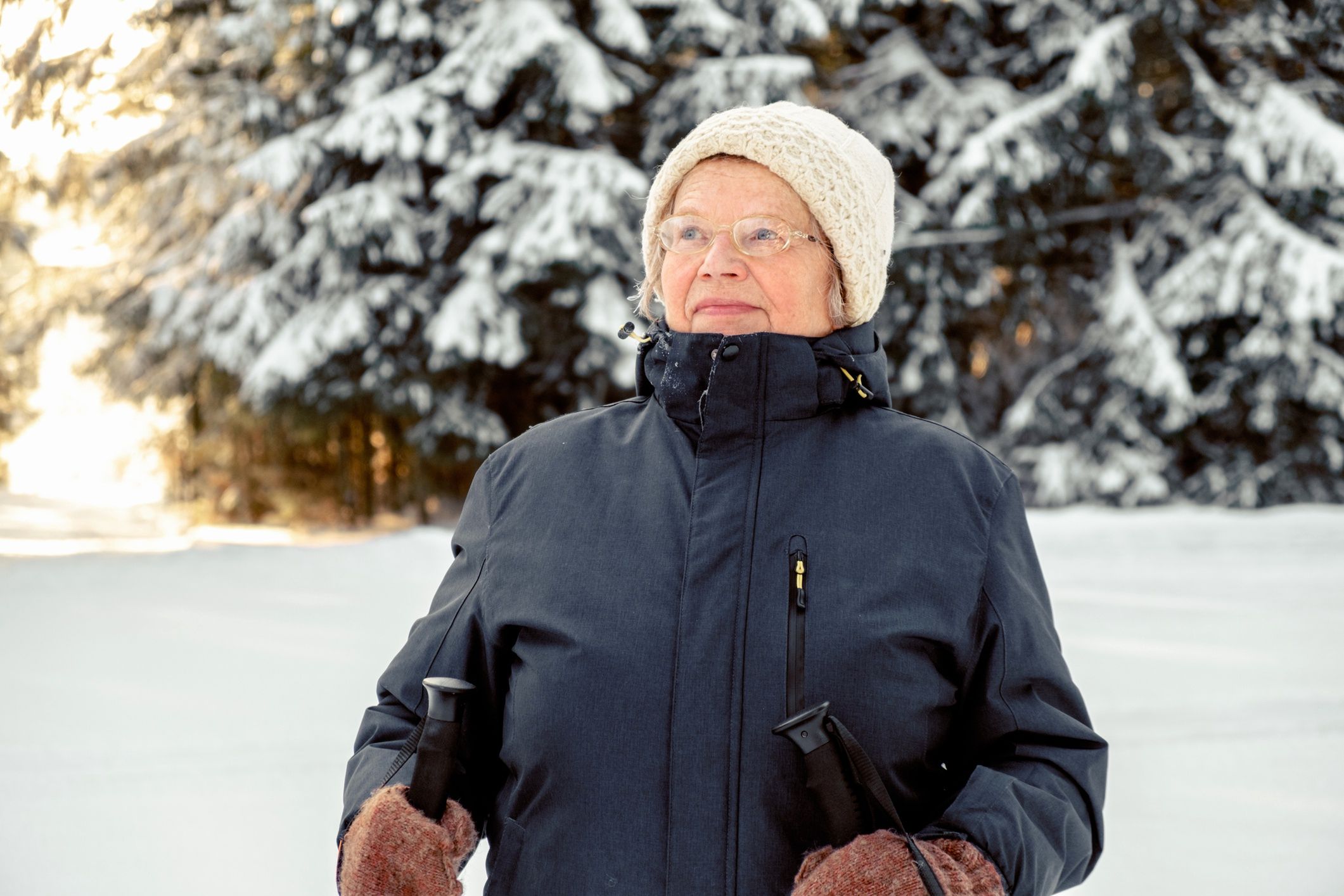 Close-up of a senior elderly woman training Nordic walking with ski trekking poles in a snowy forest.Active rest outdoors of mature people.Healthy lifestyle concept
Close-up of a senior elderly woman training Nordic walking with ski trekking poles in a snowy forest.Active rest outdoors of mature people.Healthy lifestyle concept.
Tatiana Buzmakova
50 years old, female, retirement lifestyle, scandinavian, ski trekking poles