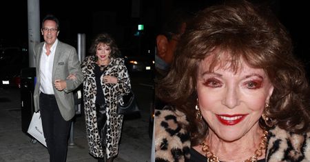 91-letnia Joan Collins wybrała się na randkę z młodszym o 31 lat mężem. Zaprezentowali się w eleganckich stylizacjach
