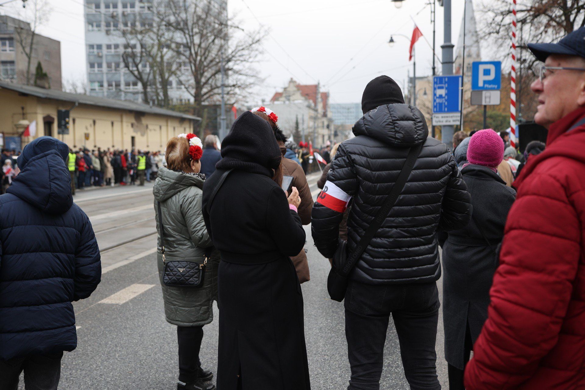 Oficjalne obchody Święta Niepodległości na ulicy Piotrkowskiej .