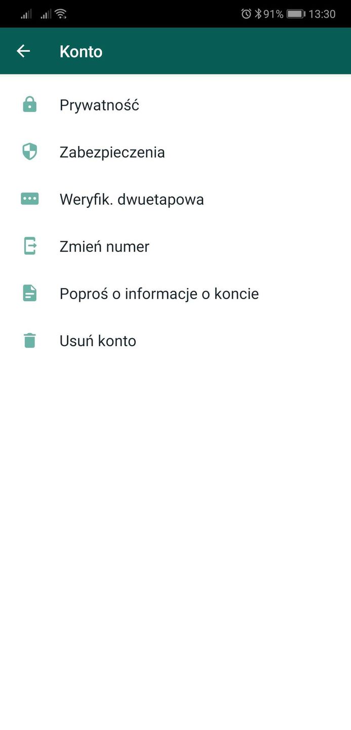 WhatsAppa to stosunkowo prosty komunikator. W ustawieniach można znaleźć tylko najpotrzebniejsze opcje.