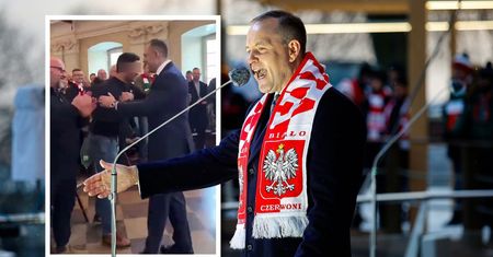 Prezydent Nawrocki i serdeczne powitanie z szefem gangu kiboli