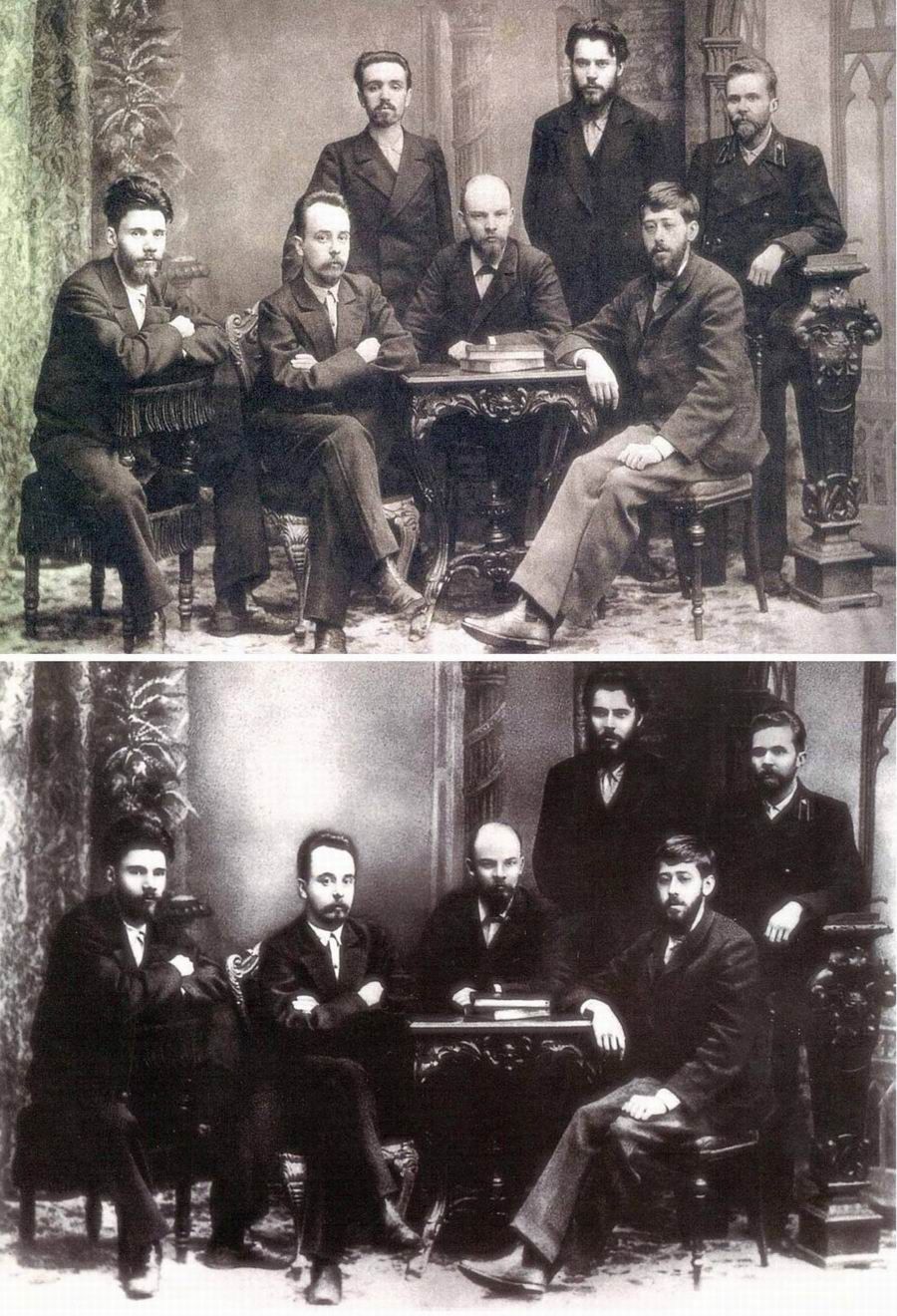 Na drugim zdjęciu brakuje Malczenki. W 1929 r. aresztowano go z powodu działalności kontrrewolucyjnej.