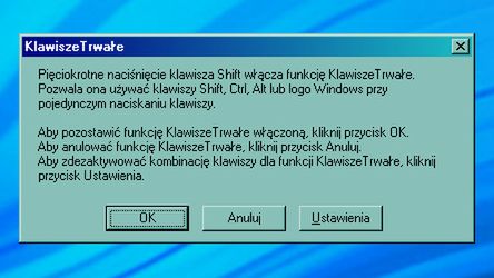 Nie denerwuj się więcej - wyłącz klawisze trwałe 1