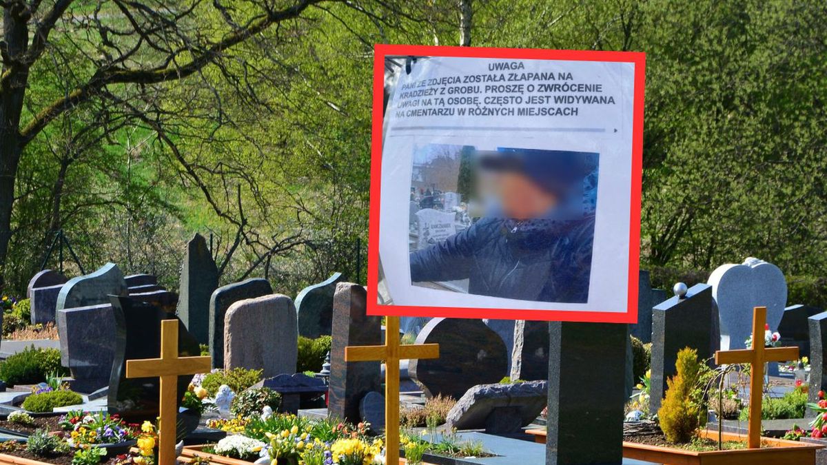 Kontrowersyjna kartka na cmentarzu