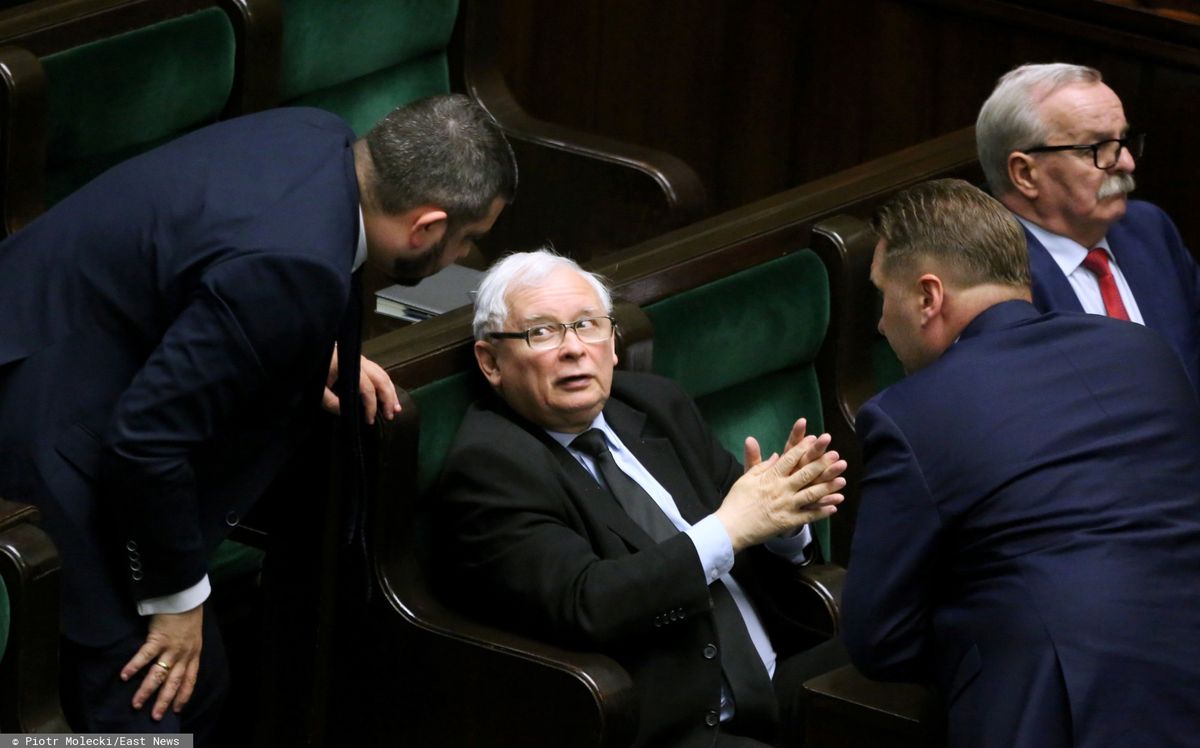 Sejm. Krzysztof Sobolewski i Jarosław Kaczyński