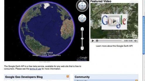 Google Earth w przeglądarce na Mac OS X 1