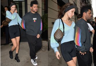 "Naturalna" Bella Hadid i The Weeknd w drodze do restauracji