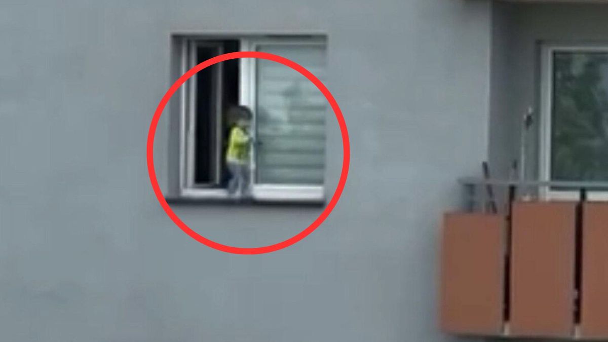 Dziecko na parapecie w Stalowej Woli