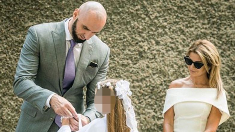 Marcin Gortat świętuje 1. komunię córki swej partnerki, Żanety Stanisławskiej