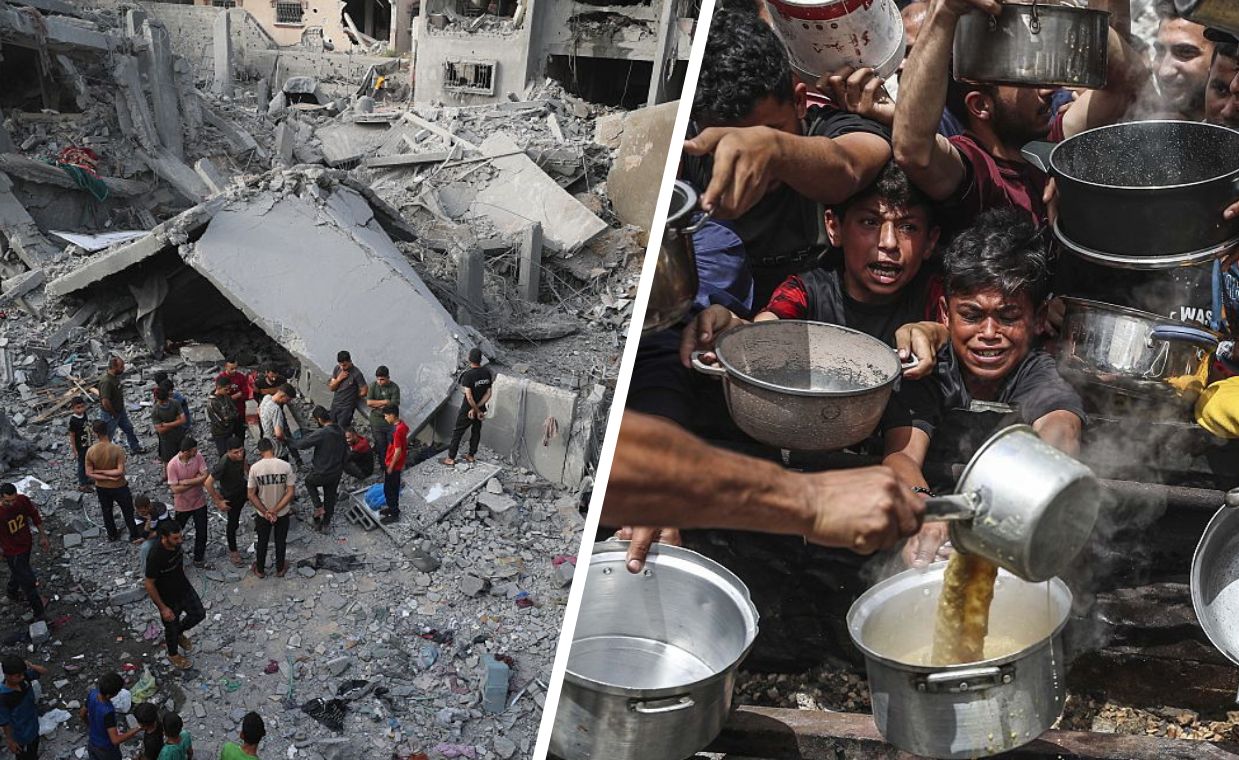 Gaza crisis: Israeli strikes escalate as aid trickles in