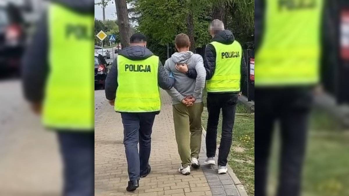 policjanci, zatrzymany