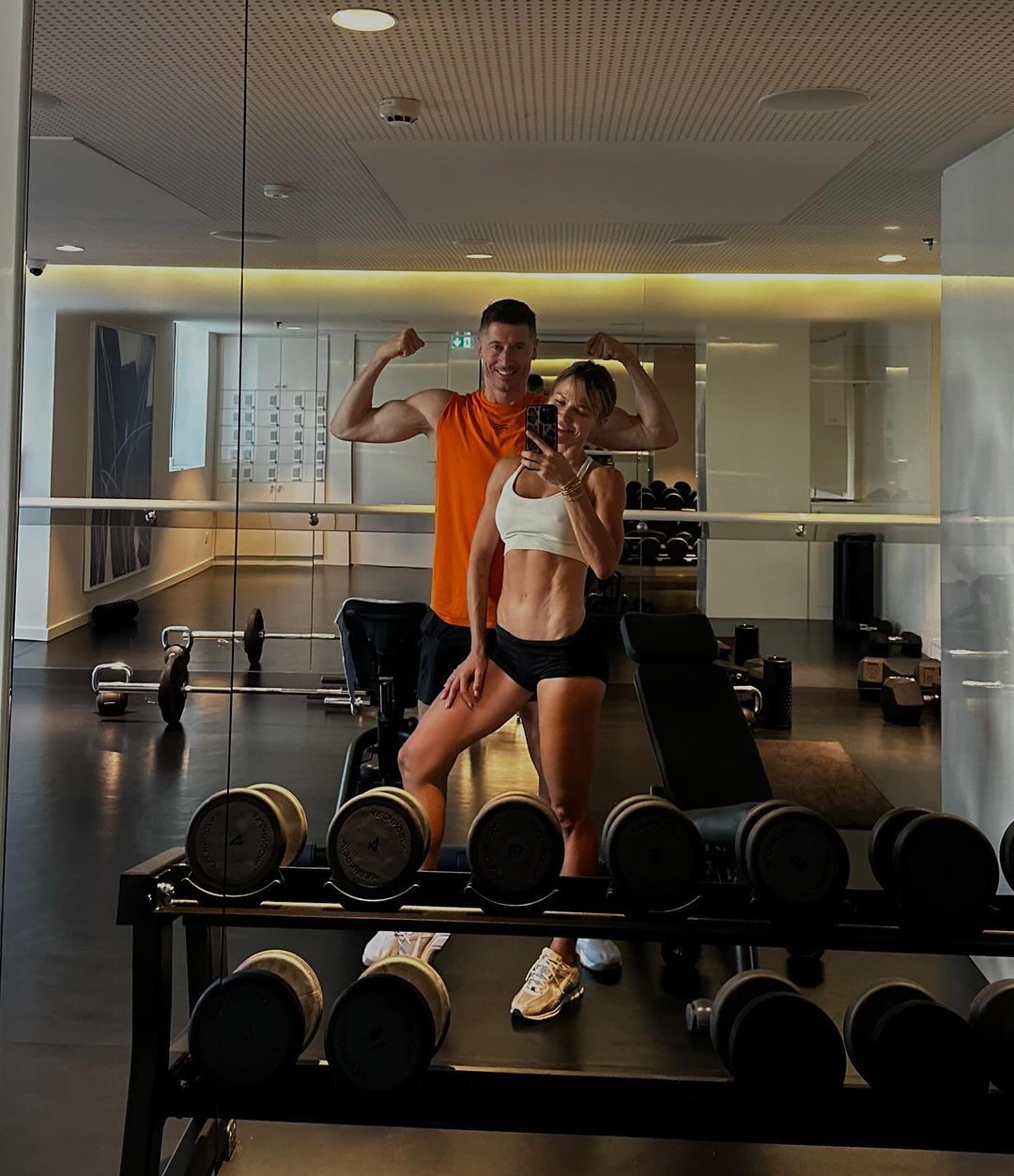 Anna Lewandowska i Robert Lewandowski na urodzinach Pawła Marchewki.