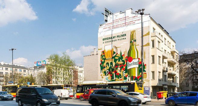 Daniel Solený przygotował murale dla marki Pilsner Urquell