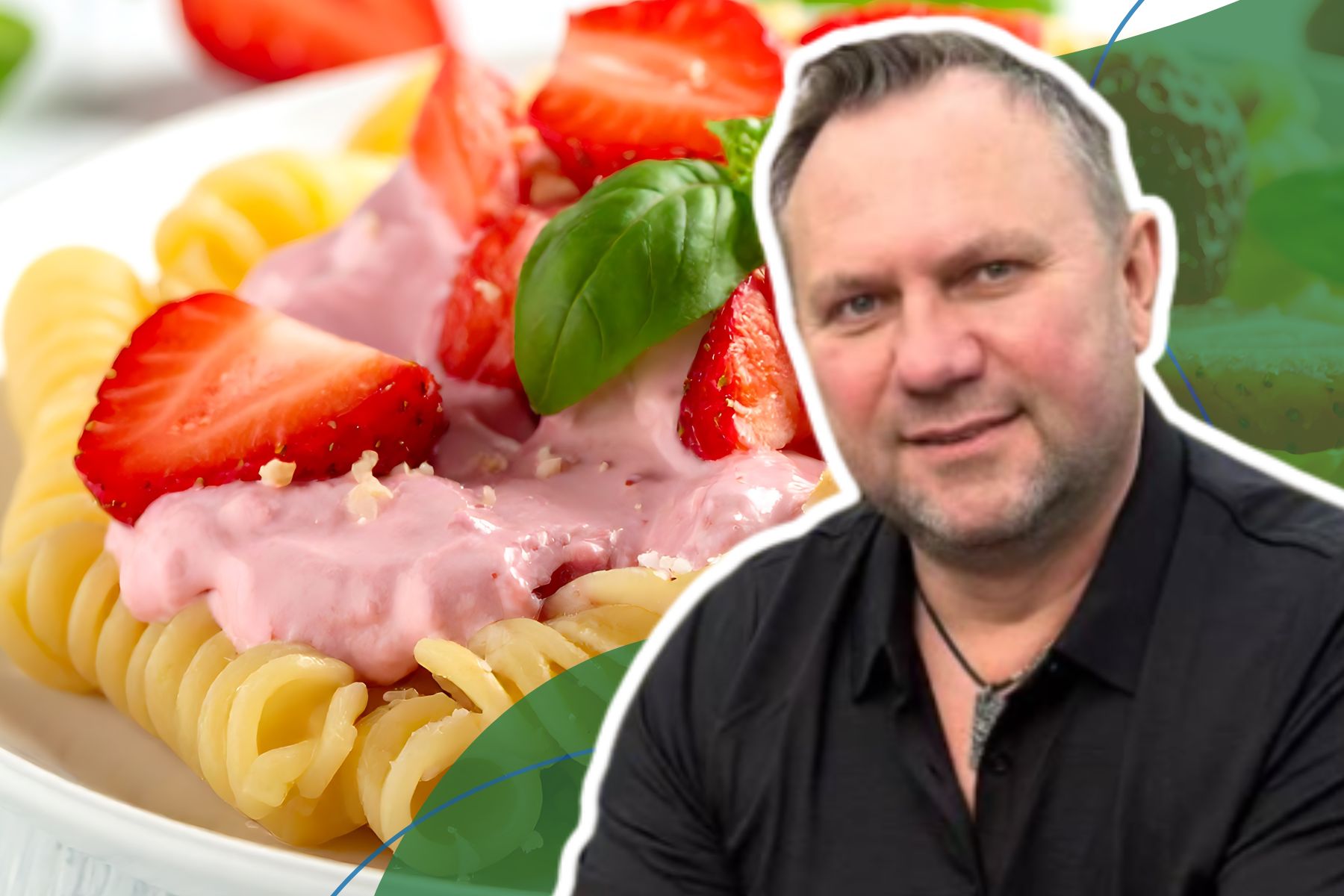 Tak Strzelczyk przygotowuje makaron z truskawkami. O klasycznej wersji można zapomnieć
