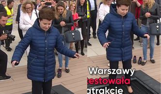Hanna Gronkiewicz-Waltz zdejmuje buty… i skacze na trampolinie (WIDEO)