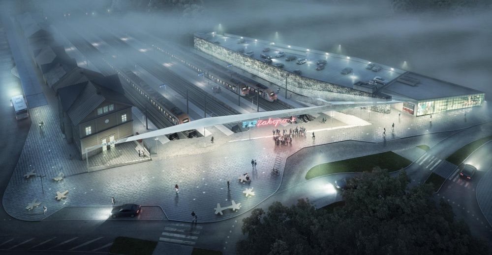 Wizualizacja dworca w Zakopanem